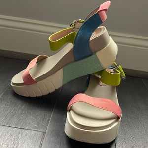 Multi color wedges from Steve Madden.